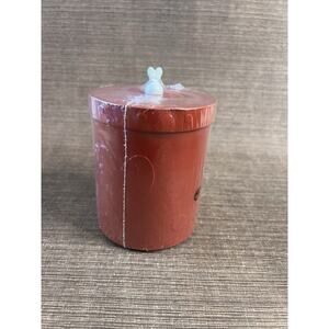 IKEA Vinter Red Heart Tin with Lid – 5¼″ Tall x 4″ Wide – Unused & Factory Wrap